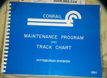 Maintenance program & track chart, Pittsburgh Division, 1991