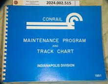 Maintenance program & track chart, Indianapolis Division, 1991