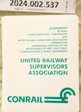 Agreement Between Conrail and United Railway Supervisors Ass'n, 1987-09-01