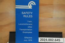 Safety Rule booklet for Train, Locomotive and Other Transportation Employees, eff. July 1978