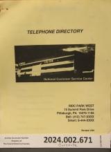 National Customer Service Center telephone directory, Rev. 1994-08-01