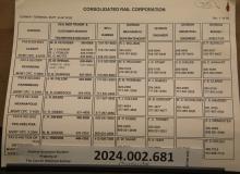 Six Division phone directory for Transportation Supt, Mechanical Supt, four other officers