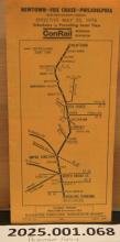 CR schedule ex-RDG Newtown/Fox Chase line May 1976