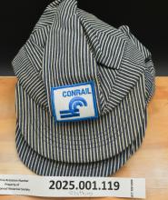 Engineer hat with Conrail patch