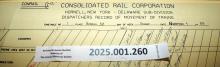 Hornell Train Dispatcher Sheet Delaware Subdivision 1988-11-04