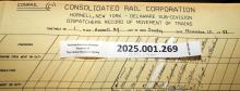 Hornell Train Dispatcher Sheet Delaware Subdivision 1988-11-13