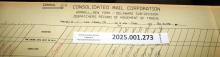 Hornell Train Dispatcher Sheet Delaware Subdivision 1988-11-19