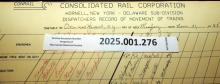Hornell Train Dispatcher Sheet Delaware Subdivision 1988-11-21