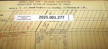 Hornell Train Dispatcher Sheet Delaware Subdivision 1988-11-22
