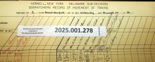 Hornell Train Dispatcher Sheet Delaware Subdivision 1988-11-23