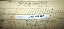 Hornell Train Dispatcher Sheet Delaware Subdivision 1988-11-02