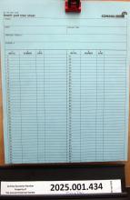 DeWitt Yard Train Sheet, form CT 130, New 1988-08-01