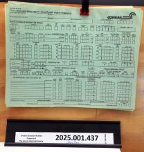 Blank operations forms: train orders and Form Ds