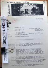 Correspondence re: track conditions / work, Pittsburgh Press articles, Sept/Nov 1980