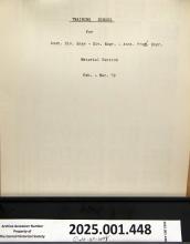 Training School for Div. Eng., Asst. Div. Eng., Asst. Prog. Eng., Feb.-March 1979