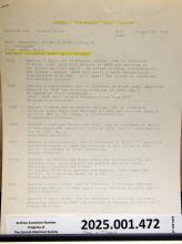 Trackwork schedules for week of April 26, 1993