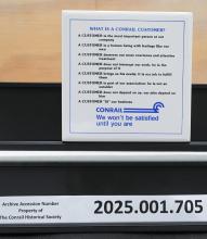 Drink Coaster -- What Is a Conrail Customer